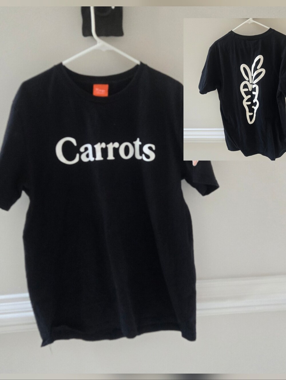 Carrots by Anwar Carrots Logo Tee Black/White Puff Graphic Size XL